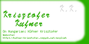 krisztofer kufner business card